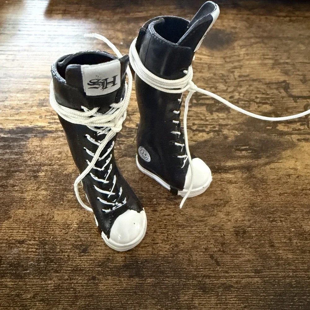 Shadow Rainbow High Harley Limestone Doll Outfit Shoes Tall Black Lace Up Boots
